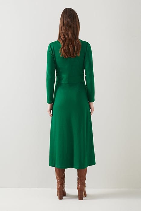 DR SERA SPLIT NECK FIT DARK GREEN 2