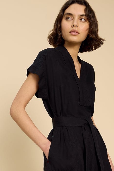 MARIANNE LINEN BLEND DRE PURE BLACK 6