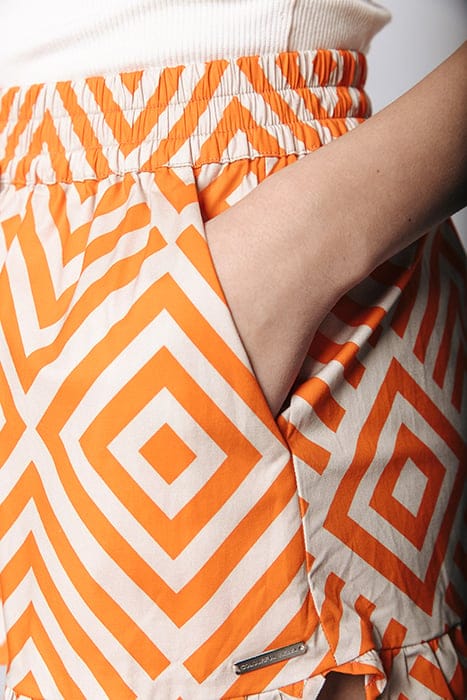 SENSA SQUARES RUFFLE SHORT BRIGHT ORANGE 4
