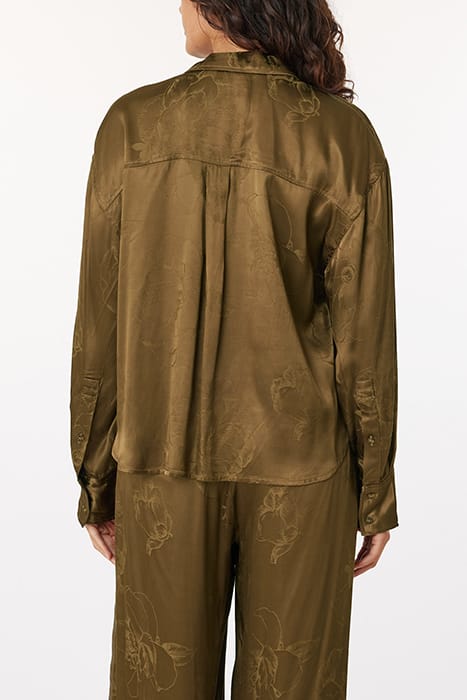 JACQUARD CROPPED SHIRT OLIVE 2