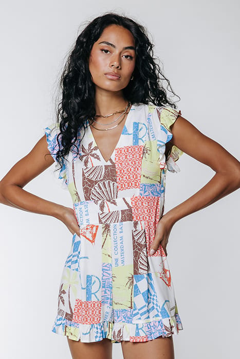 ILZA PATCHWORK PLAYSUIT MULTICOLOR 1