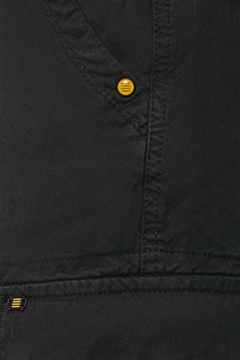 SHORT CARGO GARMENT DYED + STONE WASHED STRETCH MOTORBLACK 7