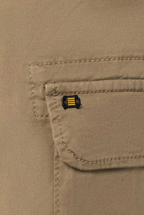 SHORT CARGO GARMENT DYED + STONE WASHED STRETCH ALMOND 7