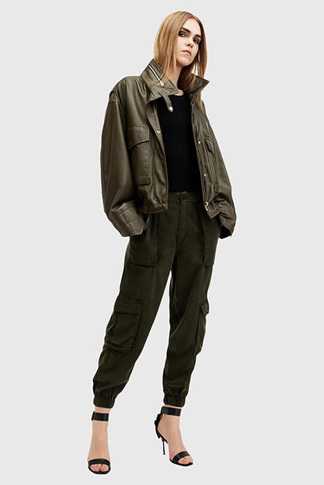 FREDA TENCEL TROUSER KHAKI GREEN 3