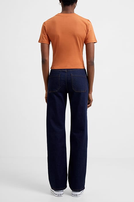 RALLIE COT ELAS SS CREW TEE BROWN 3