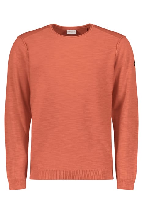 PULLOVER CREWNECK GARMENT DYED + STONE WASHED MELON 4