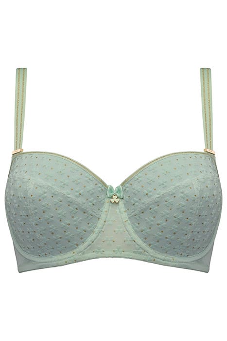 LUCKY CLOVER GREEN CLOVER GOLD BALCONY BRA 3