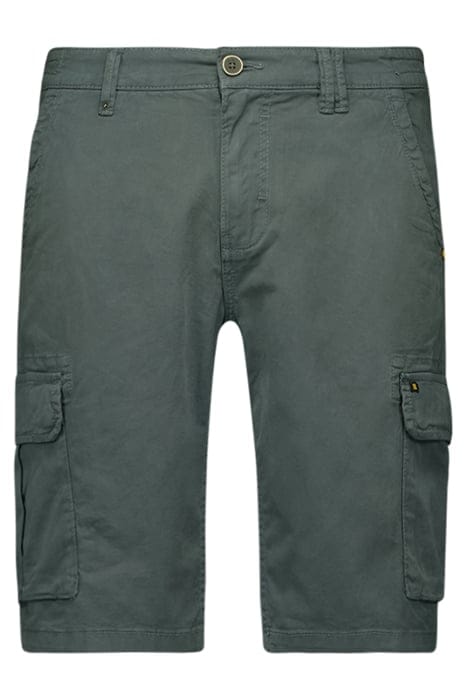 SHORT CARGO GARMENT DYED + STONE WASHED STRETCH STEEL 4