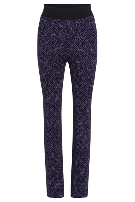 AO ATHLEISURE FLARE KNIT PANTS BLACK 1