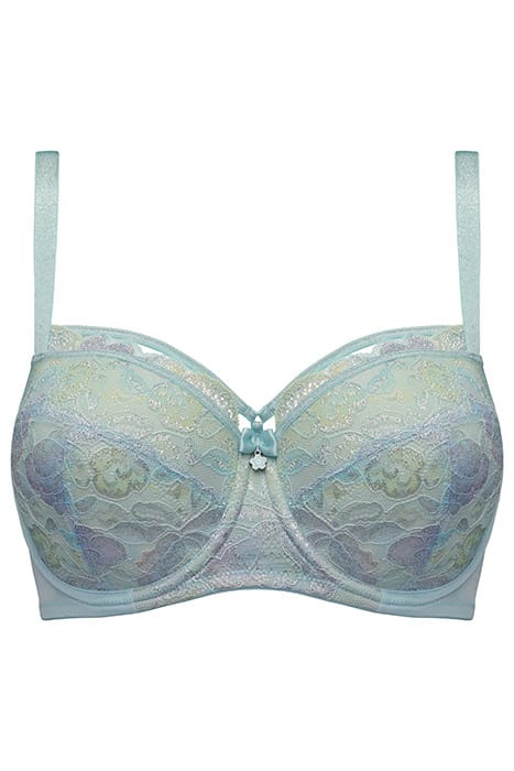MARIPOSA SPARKLING IRIDESCENT AQUA BALCONY BRA 3