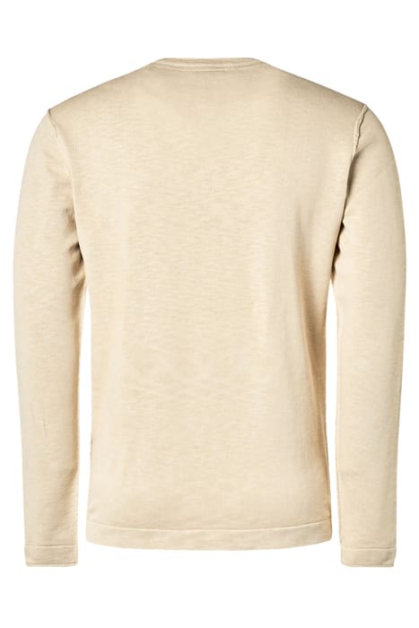 PULLOVER CREWNECK GARMENT DYED + STONE WASHED CREAM 5