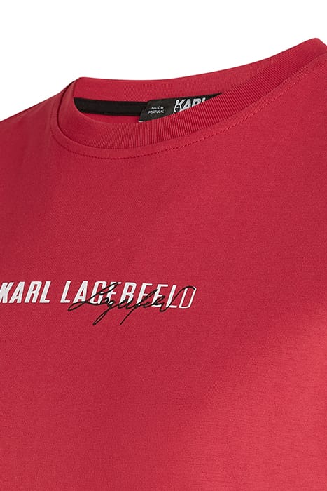 KARL ESSENTIAL LOGO TEE DRESS HAUTE RED 3