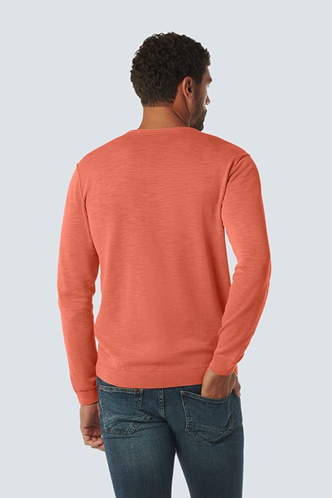 PULLOVER CREWNECK GARMENT DYED + STONE WASHED MELON 2