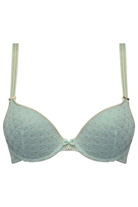 LUCKY CLOVER GREEN CLOVER GOLD PUSH UP BRA 4