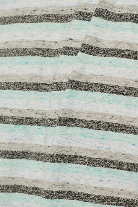 T-SHIRT CREWNECK MELANGE STRIPES AQUA 7