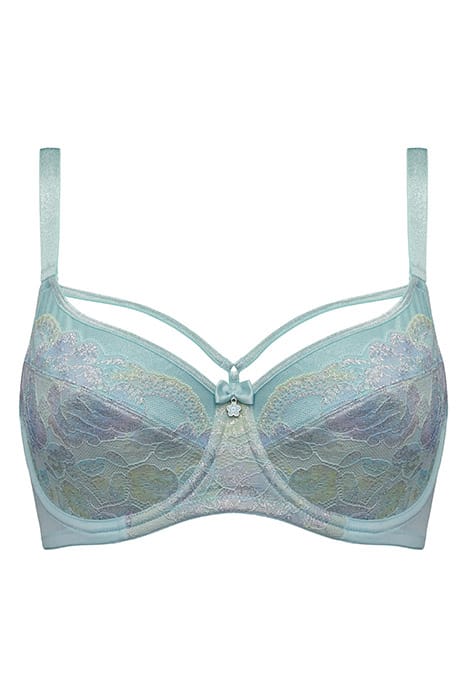 MARIPOSA SPARKLING IRIDESCENT AQUA BALCONY BRA 3
