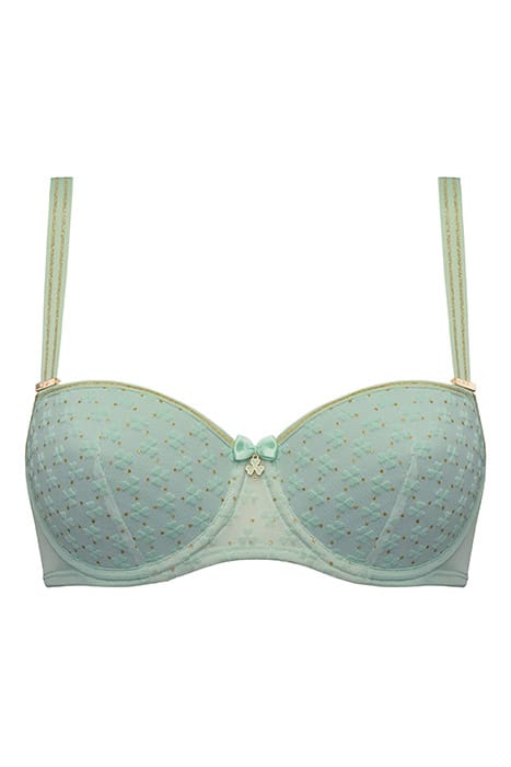LUCKY CLOVER GREEN CLOVER GOLD BALCONY BRA 4