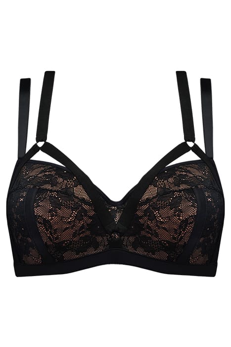 TABOO BLACK AND SAND BALCONY BRA 4