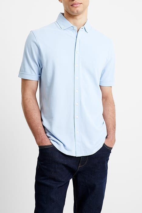 PIQUE SHIRT SS BLUE 1