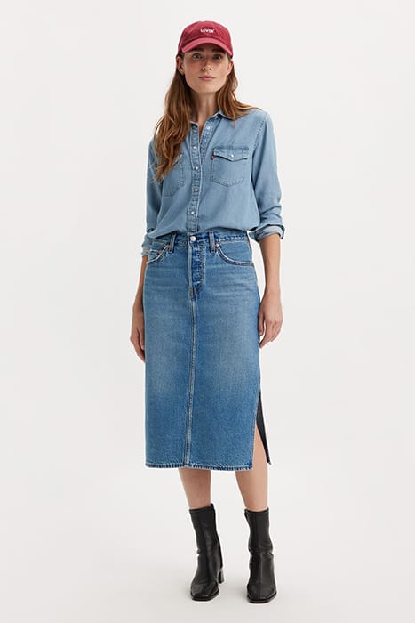 SIDE DENIM SKIRT MULTICOLOUR 1