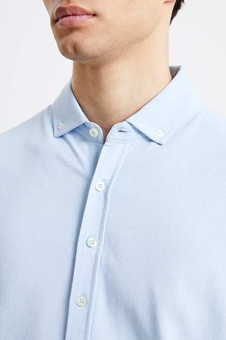 PIQUE SHIRT SS BLUE 4