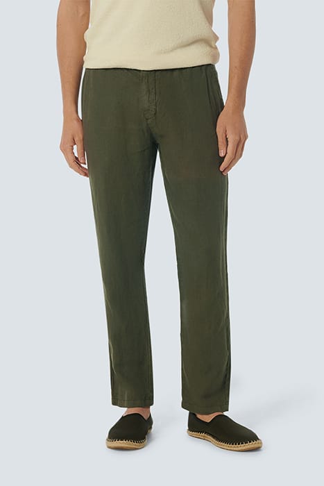 PANTS LINEN GARMENT DYED DARK STEEL 1