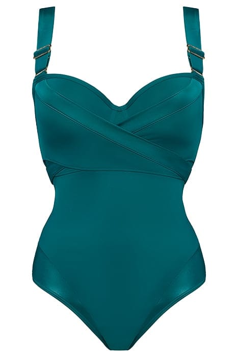 CACHE COEUR QUETZAL GREEN PLUNGE BALCONY BATHING SUIT 3