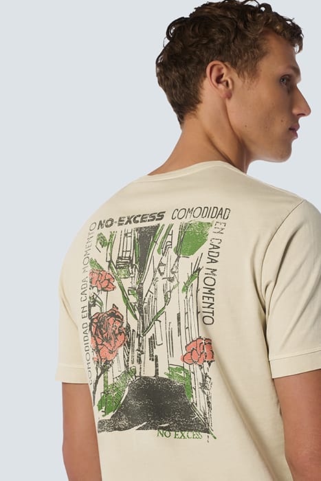 T-SHIRT CREWNECK PLACED PRINTS GARMENT DYED SLUB CEMENT 6