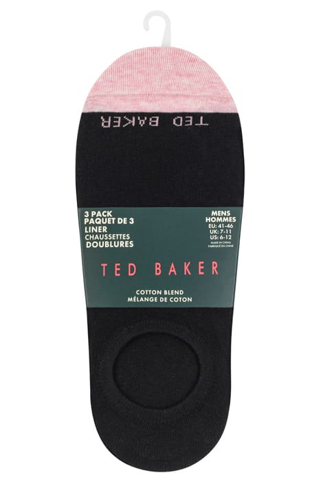 3PK MENS NON TERRY LINER BLACK 6