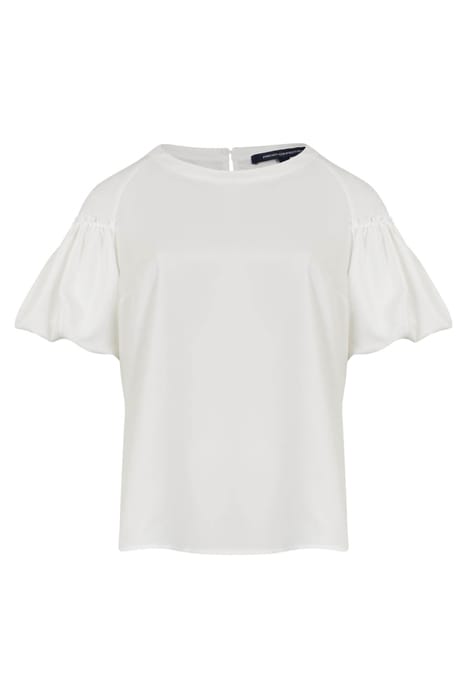 FRENCH CONNECTION CREPE LIGHT PUFF SLEEVE TOP SHIRT SUMMER W 4
