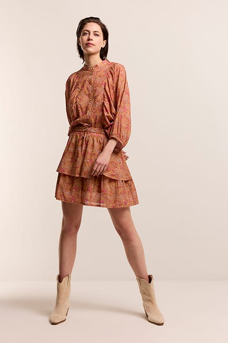 BLOUSE PETITE FLEUR PRINT SOFT CAMEL 2