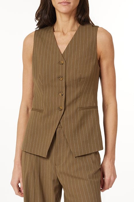 LONGLINE VEST BROWN 1