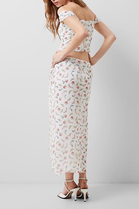 FLORIANA HALLIE CRINKLE SKIRT SZ18 SUMMER WHITE 2