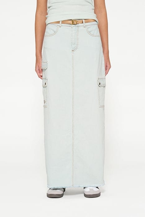 SLUB TWILL SKIRT SEA FOAM 1