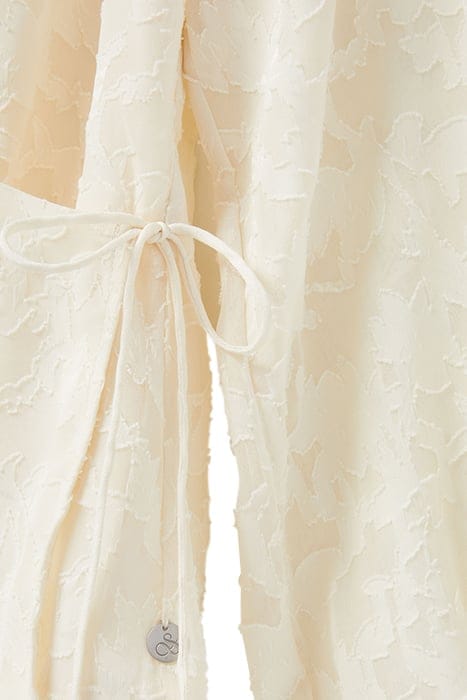 LONG SLEEVE WOVEN TOP IVORY 6