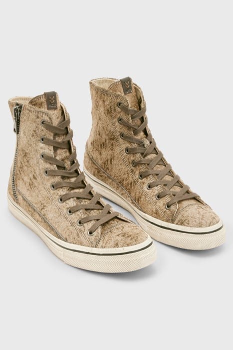 VULC ZIP HIGH TOP DISTRESSED BROWN 1