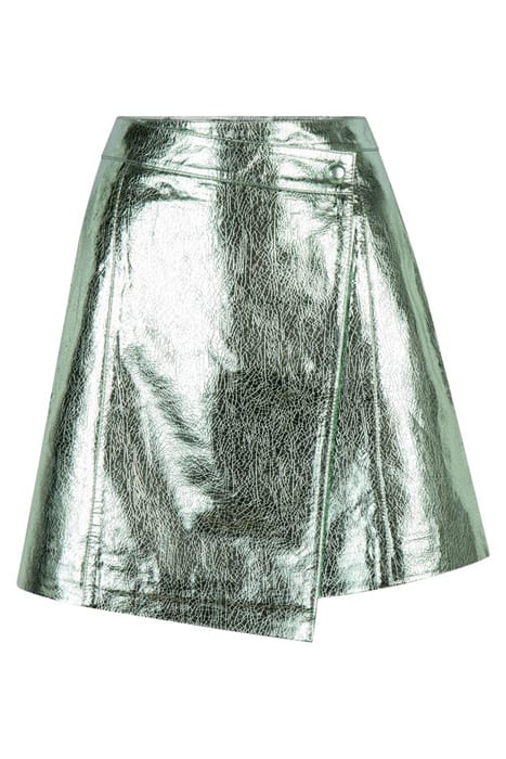 MEADOW METALIC LEATHER SKIRT PISTACHIO 3