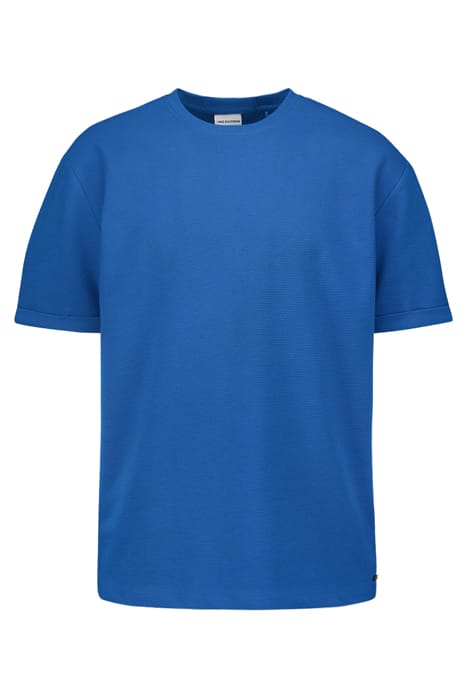 T-SHIRT CREWNECK SOLID JACQUARD COBALT 4