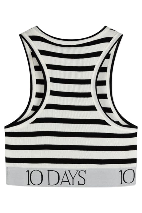 TOP RIB STRIPE ECRU/BLACK 4