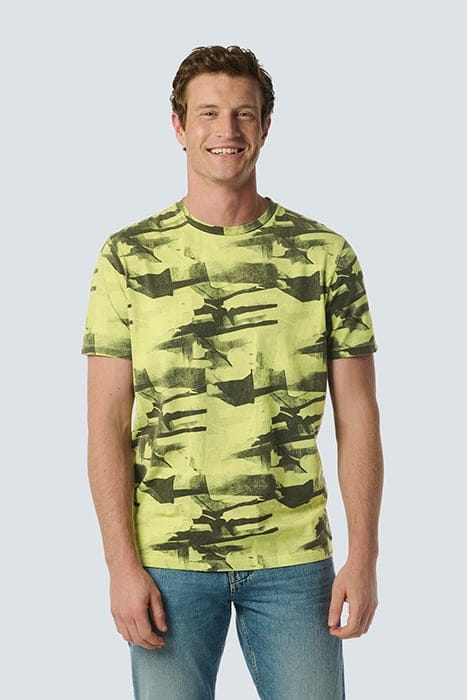 T-SHIRT CREWNECK ALLOVER PRINTED GARMENT DYED LIME 1