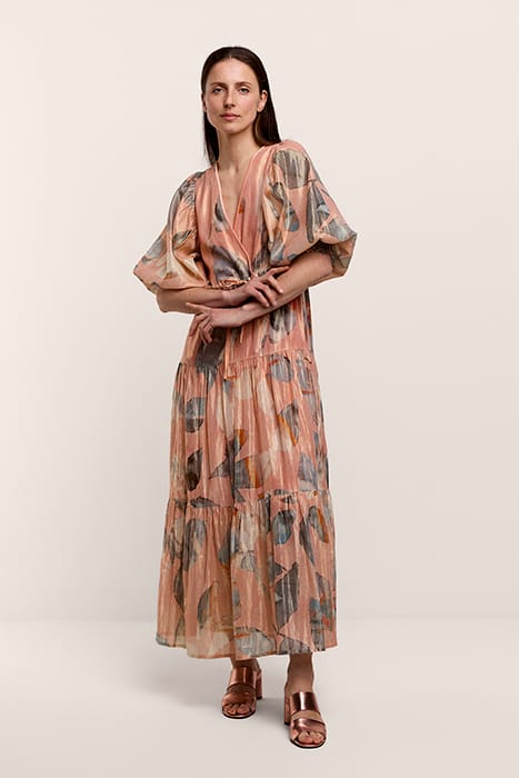QUINTY: DRESS LONG LEAVES WITH LUREX MULTICOLOUR 1