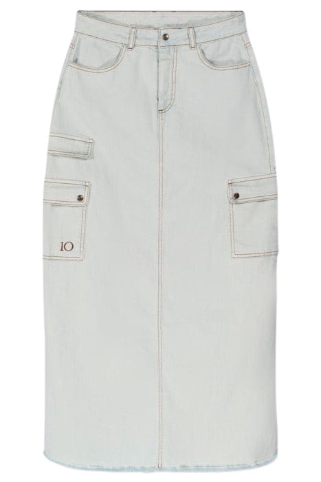 SLUB TWILL SKIRT SEA FOAM 2