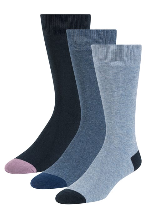 3PK MENS NON TERRY CREW BLUE 5