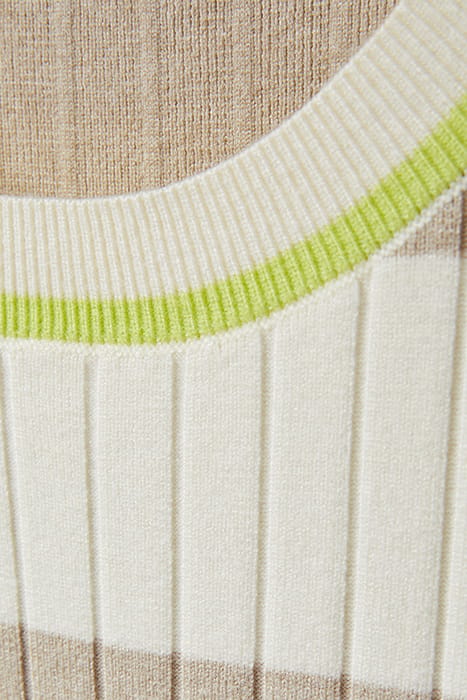 SPORTY STRIPE DRESS OATMEAL HEATHER STRIPE 6