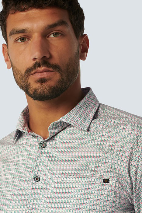 SHIRT STRETCH ALLOVER PRINTED DARK STEEL 6