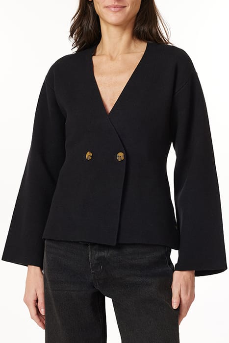 DOUBLE BREASTED FULL SLV CARDI BLACK NIGHT 1