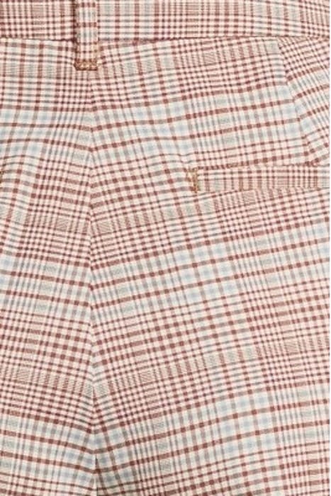 ROSE - PLEATED HIGH RISE WIDE LEG CHECK PANT PRINCE OF WALES 5