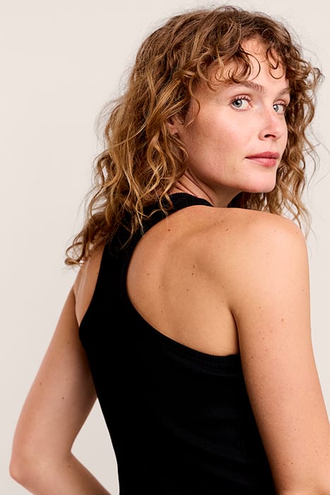 RIB SINGLET RIB JERSEY BLACK 4