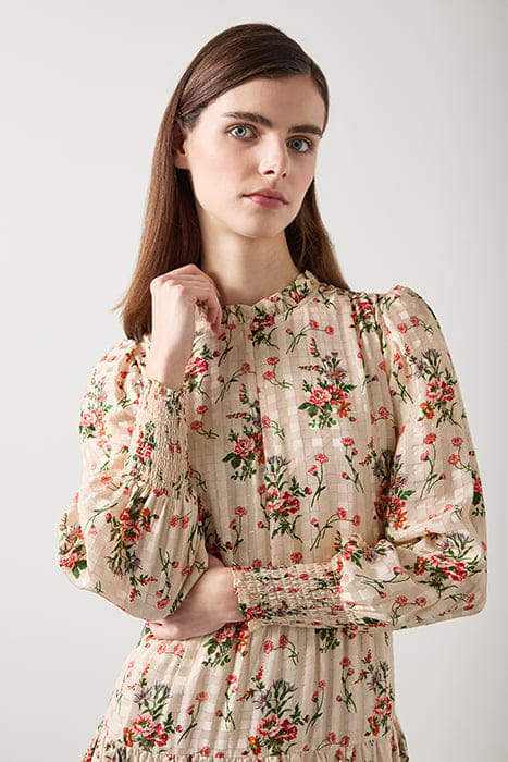 FLORA WILDFLOWER MIDI DRESS CREAM 4