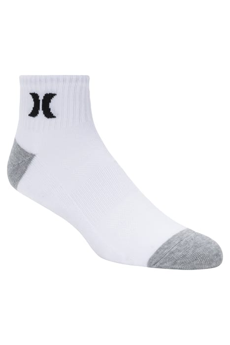 6PK MENS 1/2 TERRY QTR CREW WHITE/MULTI 2